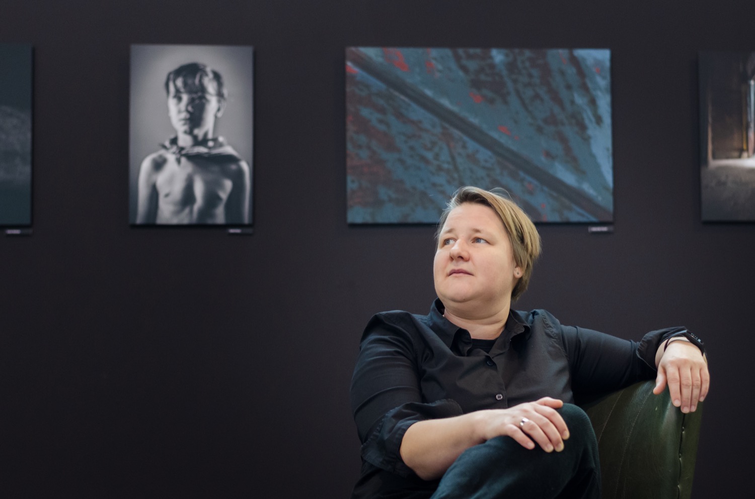 Saskia Goraj in ZLDR Luchtfabriek, aan haar beeldbijdrage voor de expo MijnReflectie